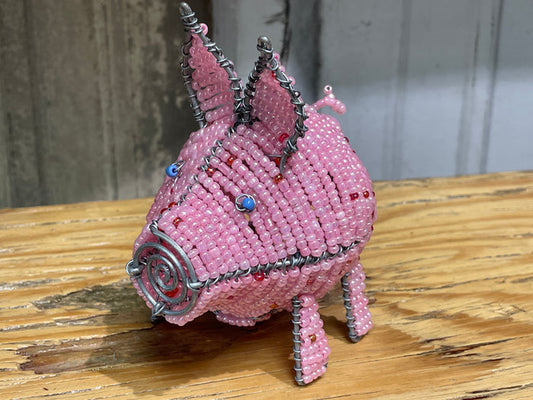 Beaded piggy bank