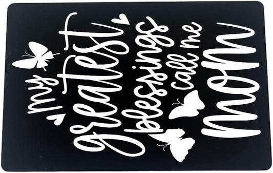 Blue Steel - Custom Wallet Insert Personalized with Any Message Card – 1 Piece (M-6)