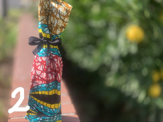 Bottle bag / wine bag - kitenge