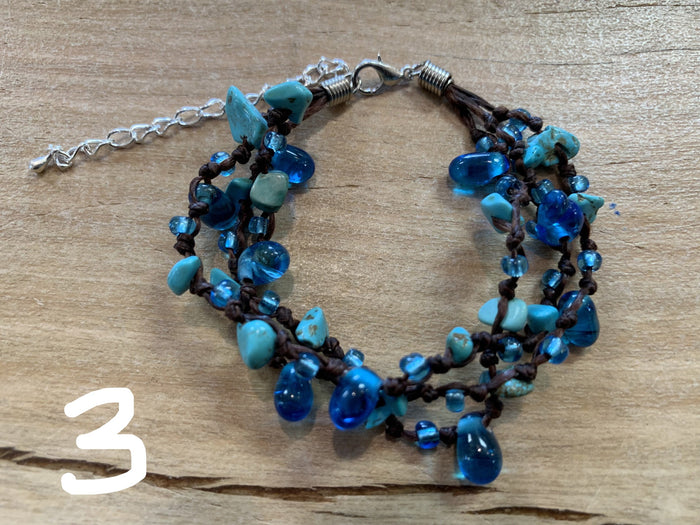 Bracelet - 3 string stone