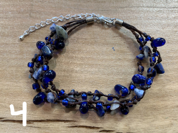 Bracelet - 3 string stone