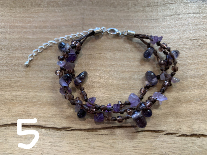 Bracelet - 3 string stone
