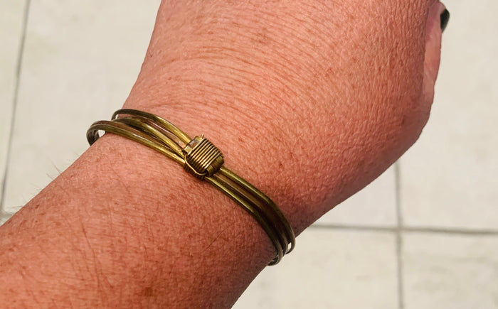 Bracelet - 3 Toned Knot Bangle Adjustable
