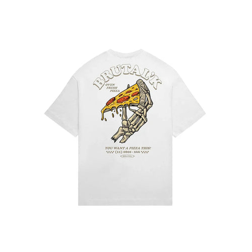 Camiseta Oversized - Love Pizza White - Four Street