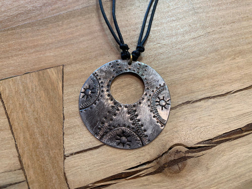Cooking Pot Necklace - circles cord