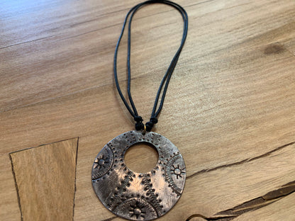 Cooking Pot Necklace - circles cord