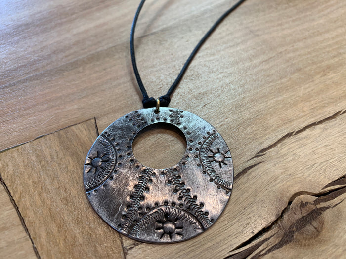 Cooking Pot Necklace - circles cord