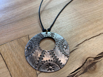 Cooking Pot Necklace - circles cord