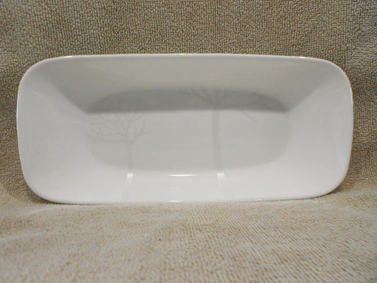 ❤️ Corelle WHITE FROST 10x5 Rectangular Appetizer Serving Plate SNOW WINTER TREES