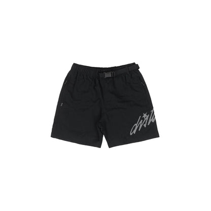 Cursive Nylon Shorts in Black - Four Street