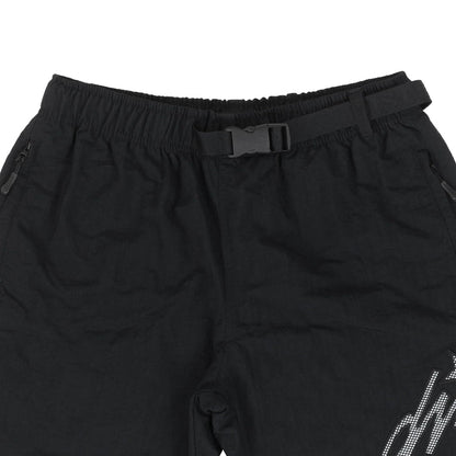 Cursive Nylon Shorts in Black - Four Street