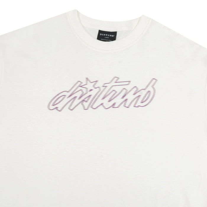 Cursive T-Shirt In Off-white - Four Street