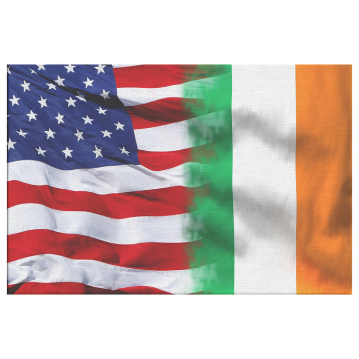 ☘️ Distressed American Irish Flag Canvas Print Wall Art ☘️
