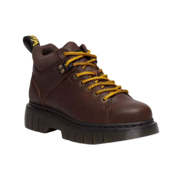 Dr. Martens Men's Woodard Grizzly Leather Low Casual Boots – Brown 31045201