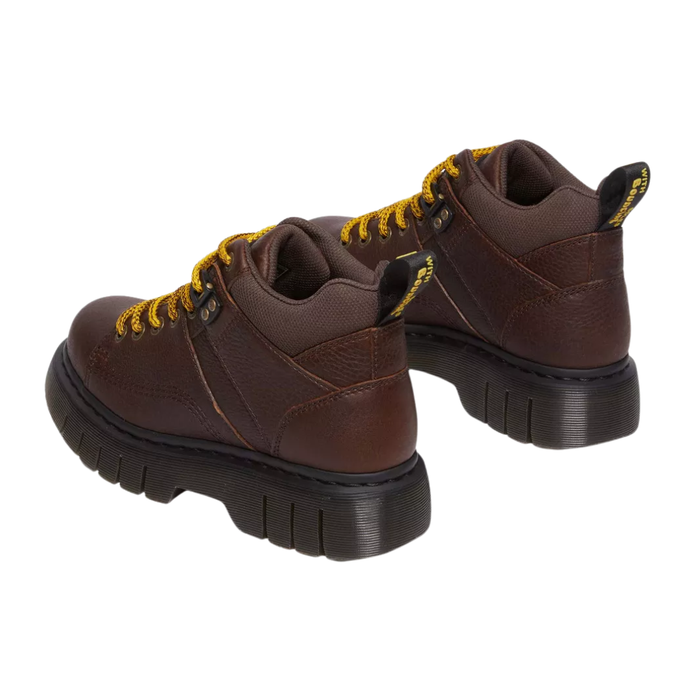 Dr. Martens Men's Woodard Grizzly Leather Low Casual Boots – Brown 31045201