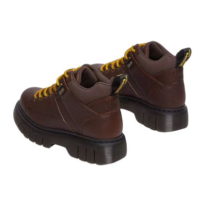 Dr. Martens Men's Woodard Grizzly Leather Low Casual Boots – Brown 31045201