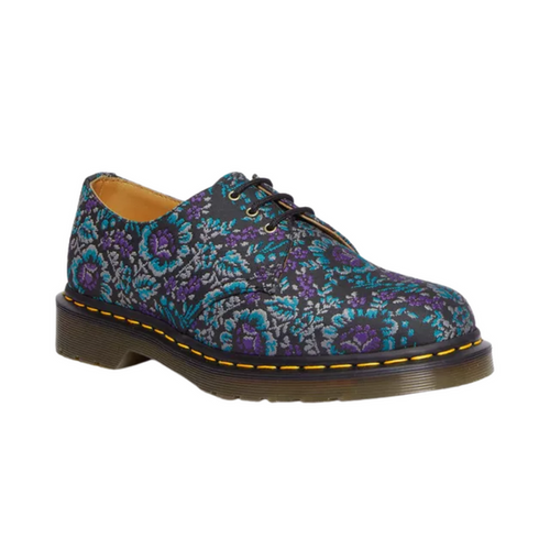 Dr. Martens Women's 1461 Floral Jacquard Oxford Shoes – Black/Purple