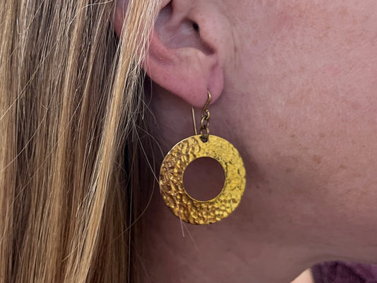 Earrings - Brass Open Circle