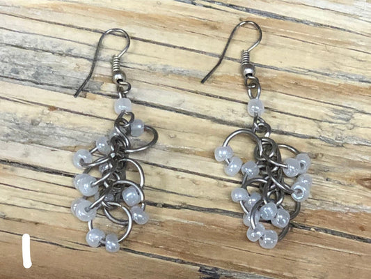Earrings - circles & beads