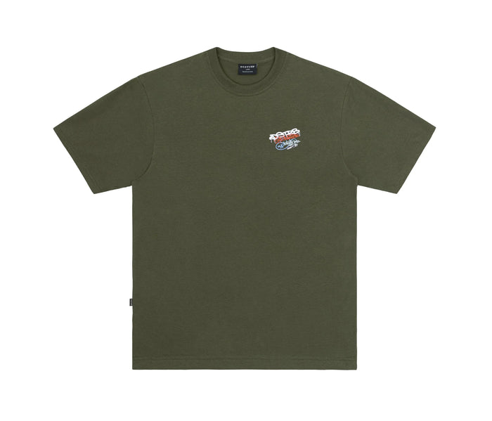 Essential Markers T-Shirt In Dark Green - Four Street