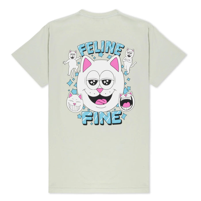 Feline Fine Tee (Sage) - Camiseta - Four Street