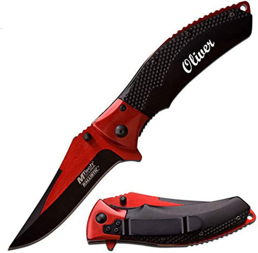 GIFTS INFINITY - Personalized Laser Engraved Pocket Knife, Stainless Steel Blade - Pack 1