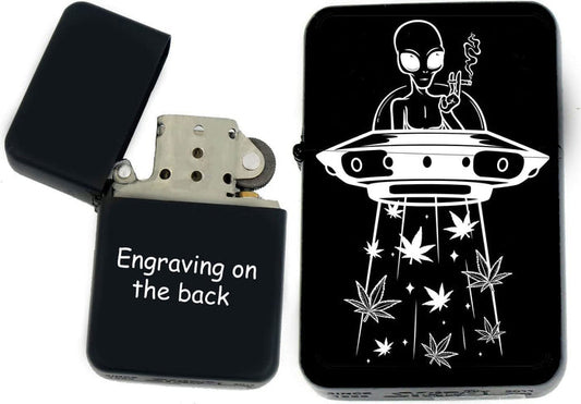 GIFTS INFINITY - Personalized Leaf Collection Windproof Lighters – Black Matt (WD-1)