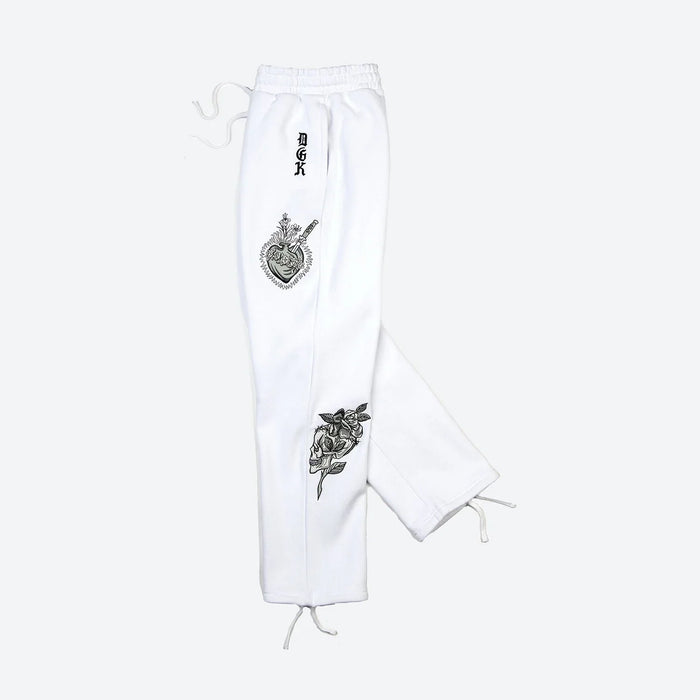 Inked Embroidered Fleece Pants - Four Street