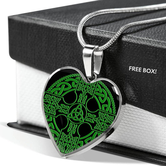 ☘️ Irish Celtic Cross Shield Heart Necklace ☘️