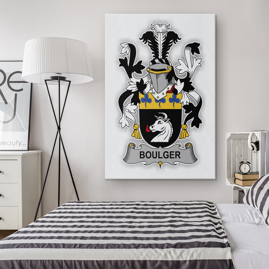 Irish Family Crest - Boulger - Canvas Print Wall Art