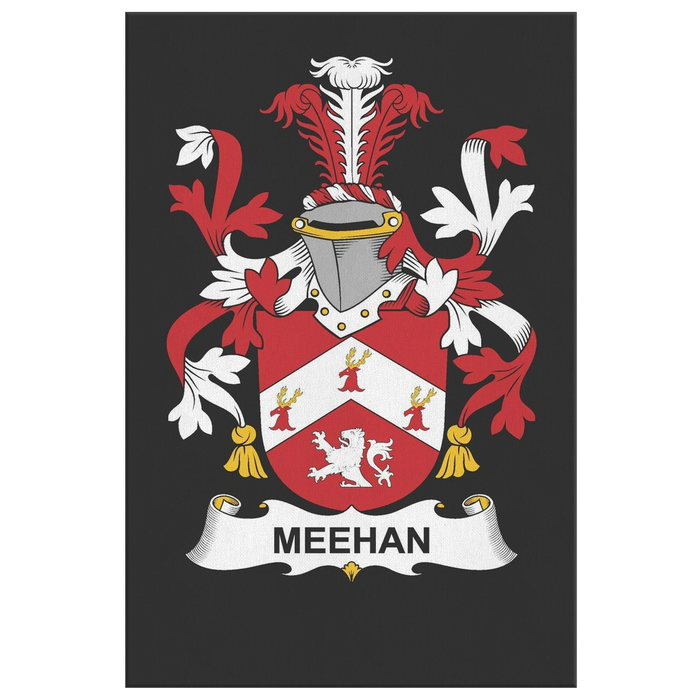 Irish Family Crest - Meehan - Canvas Print Wall Art