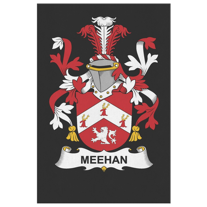 Irish Family Crest - Meehan - Canvas Print Wall Art