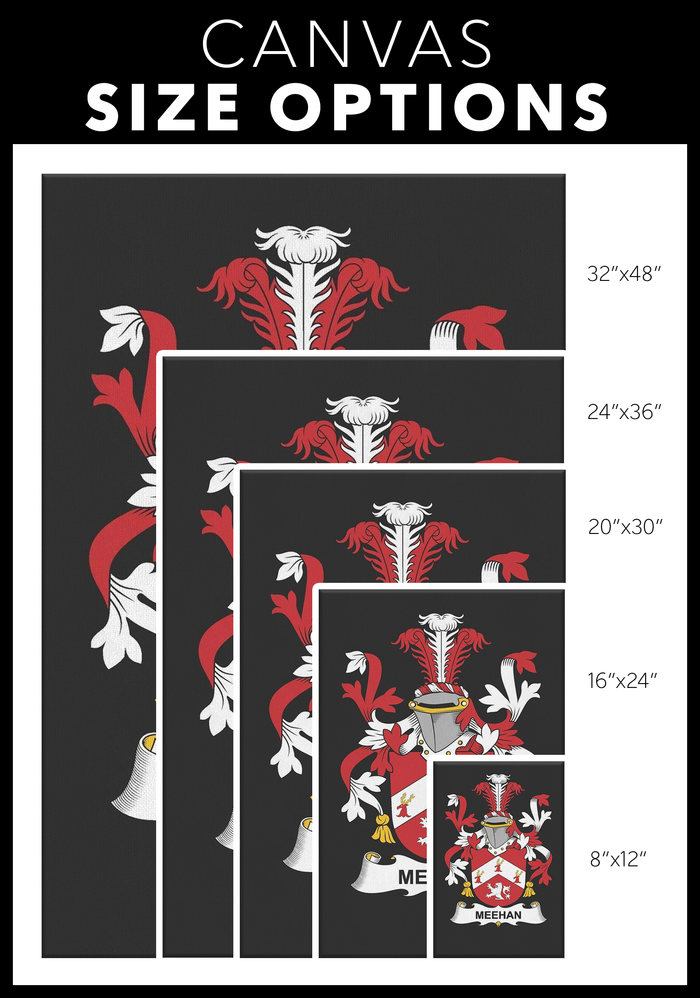 Irish Family Crest - Meehan - Canvas Print Wall Art