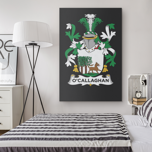 Irish Family Crest - O'Callaghan - Canvas Print Wall Art