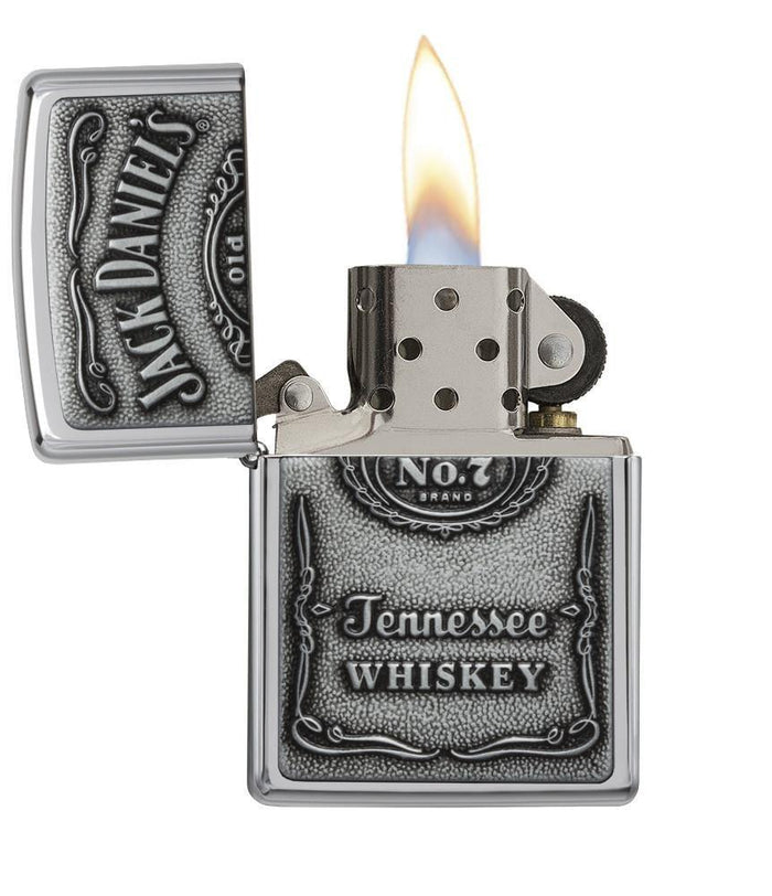 250JD, Jack Daniel's Tennessee Wiskey, Emblem, High Polish Chrome, Classic Case