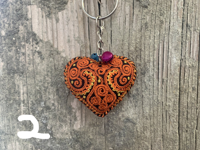 Keyholder - Heart Embroidered MORE COLORS
