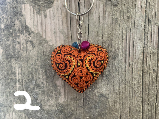 Keyholder - Heart Embroidered MORE COLORS