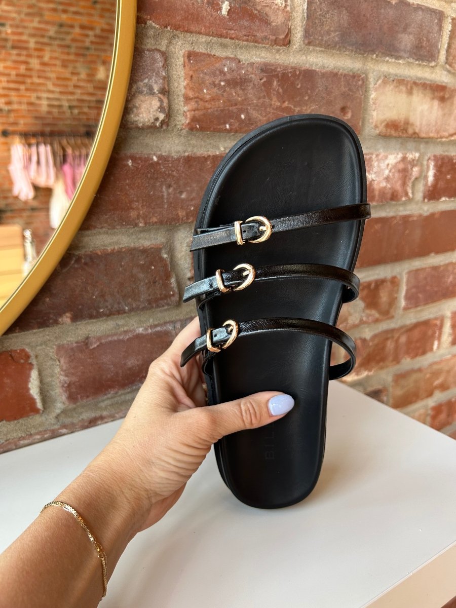 Lacy Black Sandal