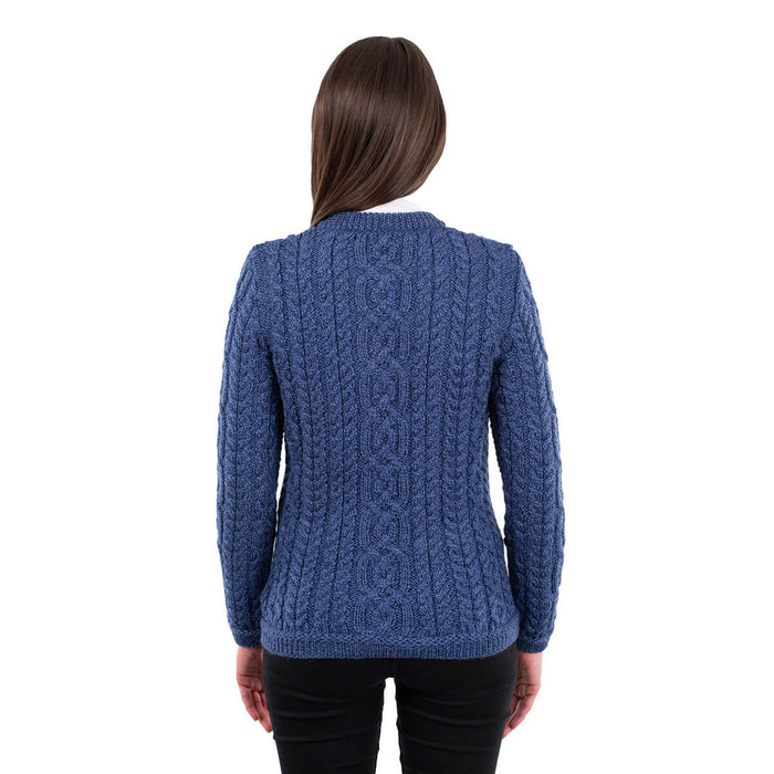 ☘️ Ladies Aran Button Cable Cardigan ☘️