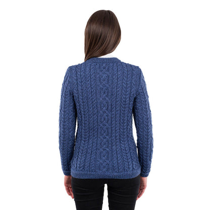 ☘️ Ladies Aran Button Cable Cardigan ☘️