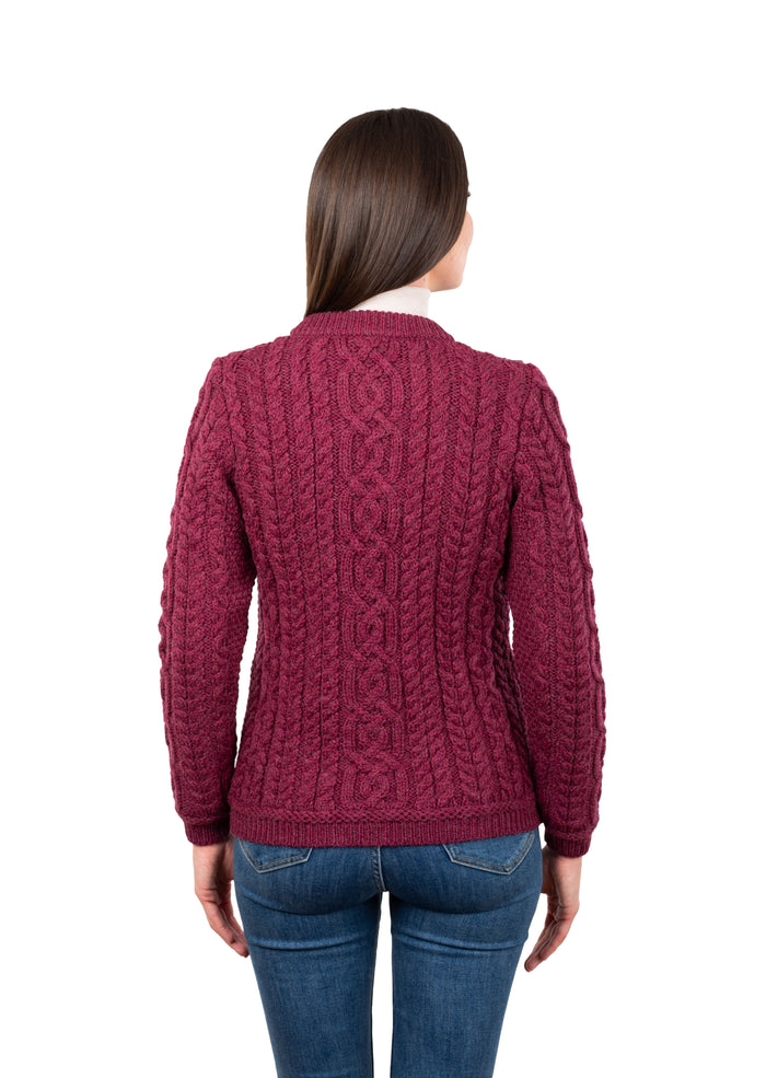 ☘️ Ladies Aran Button Cable Cardigan ☘️