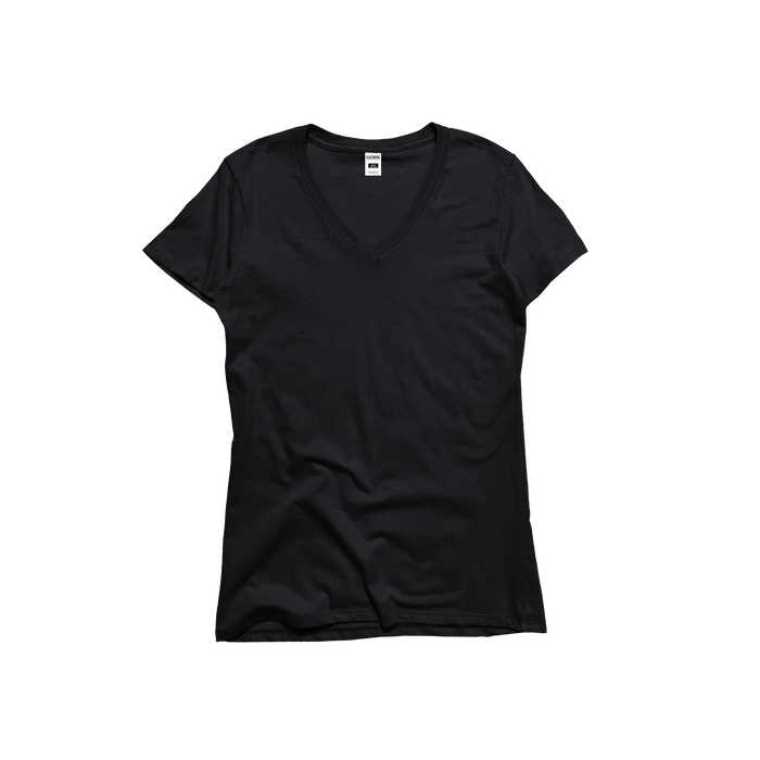Ladies Premium Cotton Short Sleeve V-Neck Tee