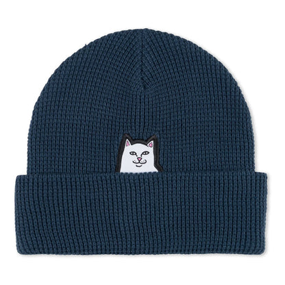 Lord Nermal Waffle Knit Beanie (Navy) - Four Street