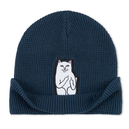 Lord Nermal Waffle Knit Beanie (Navy) - Four Street