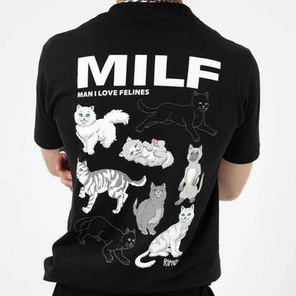 Man I Love Felines Tee (Black) - Preto - Camiseta - Four Street