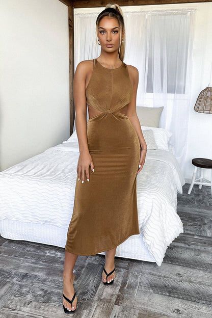 Melodie Maxi Dress - Brown