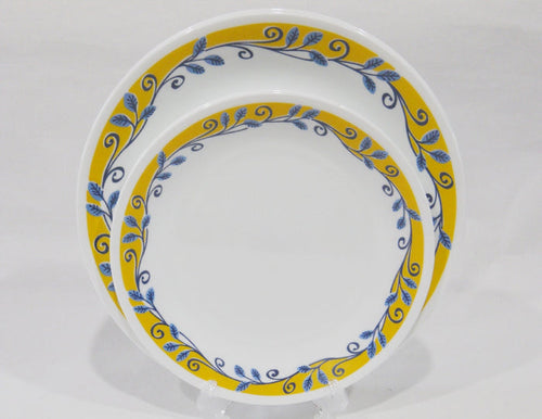 ❤️ NRM Corelle CASA FLORA Choose: 10.25" DINNER or 8.5" LUNCH PLATE Blue Yellow