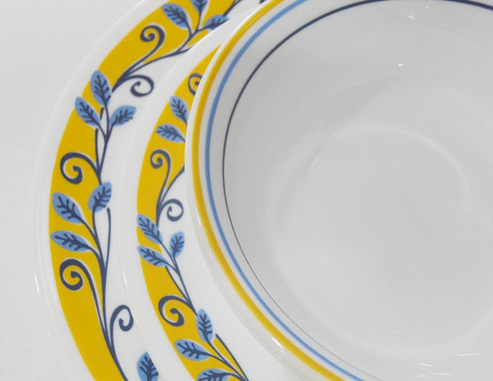 ❤️ NRM Corelle CASA FLORA Choose: 10.25" DINNER or 8.5" LUNCH PLATE Blue Yellow