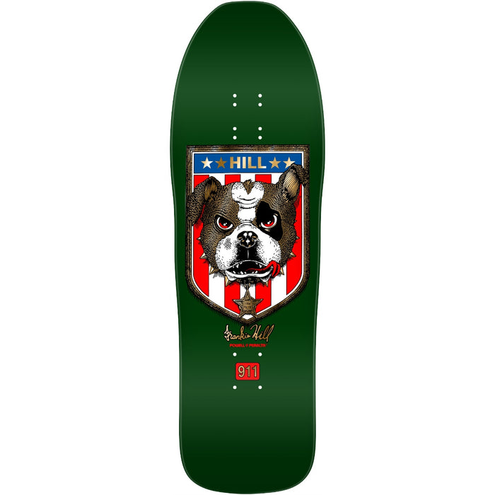 Powell - Frankie Hill Bulldog Green/Gold Foil Deck (9.95")