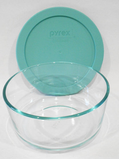 ❤️ PYREX 4 Cup Choose: DUSTY GREEN or AMP BLUE Storage Bowl & Plastic COVER 7201